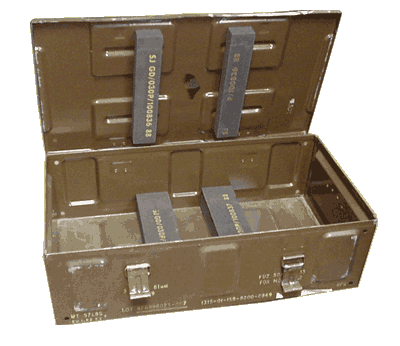 Surplus ammo cans,